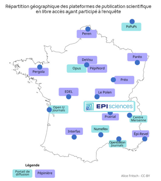 Carte 1 : répartition géographique des plateformes étudiées dans l’enquête