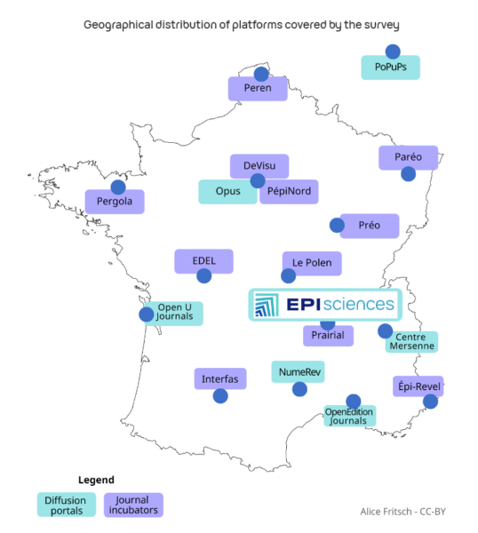 map 1: Geographical distribution of platforms covered by the survey